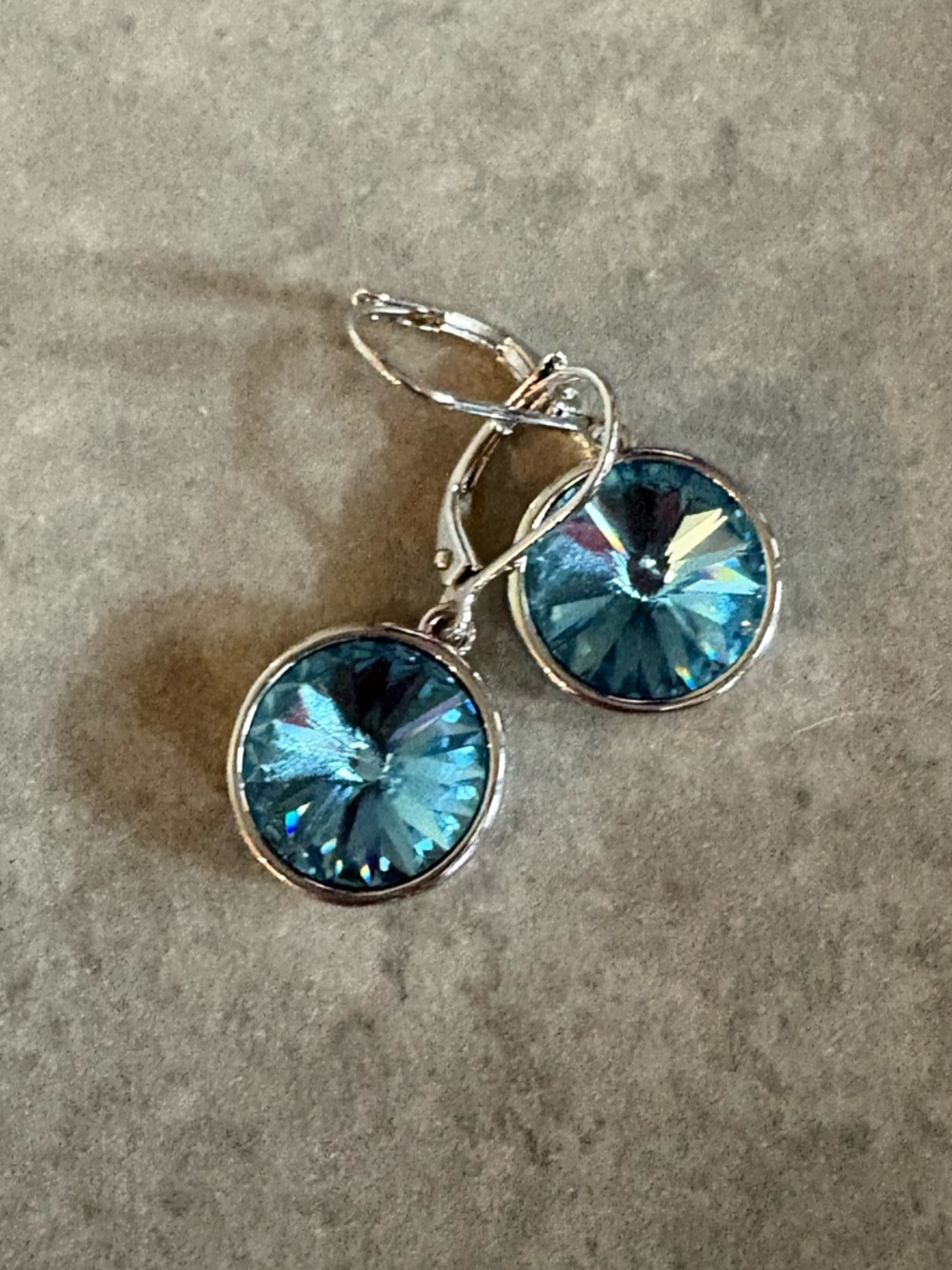 Touchstone Crystal Lulu Earrings with Blue Crystal Drops